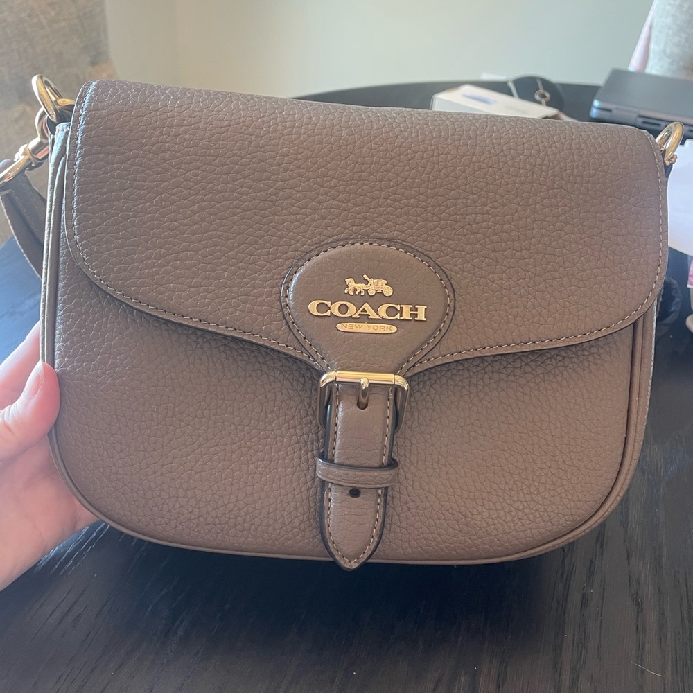 Coach Taupe Leather Crossbody Bag and wallet included! Great deal!!